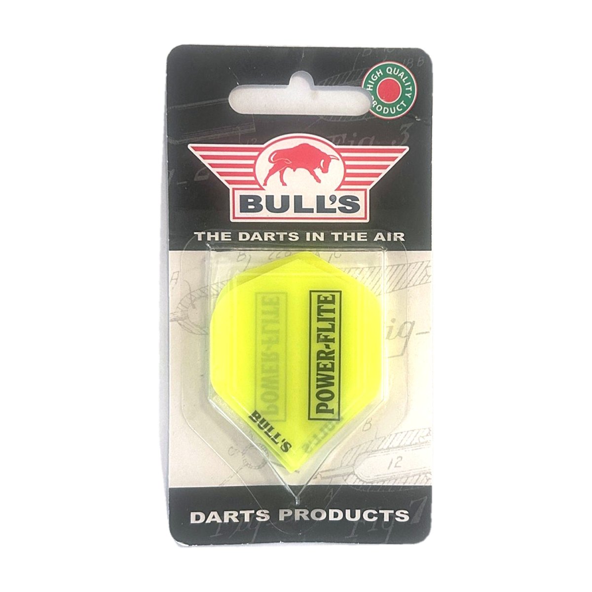 Bull's Powerflite Flights Std – Neon Geel