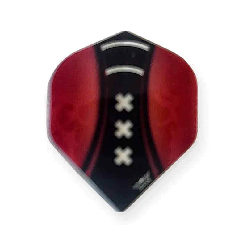 Amsterdam XXX dart flights in rood en zwart
