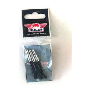 Bull's Shafts met Aluminium Top – Zwart/Zilver – Short