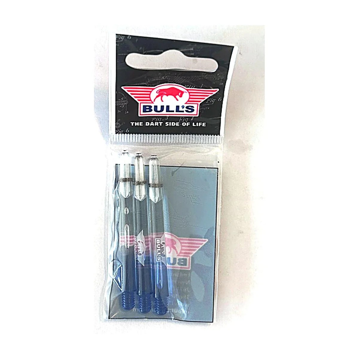Bull's Nylon Shafts – Clear/Blauw – Medium