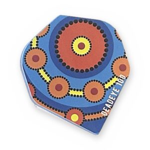 Deadeye 100 Flights – Aboriginal Blauw/Oranje dart flights