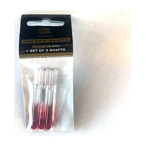 Target Pro Grip Shafts – Clear/Rood – Medium 48 mm