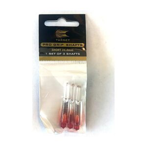 Target Pro Grip Shafts – Clear/Rood – Short 34 mm